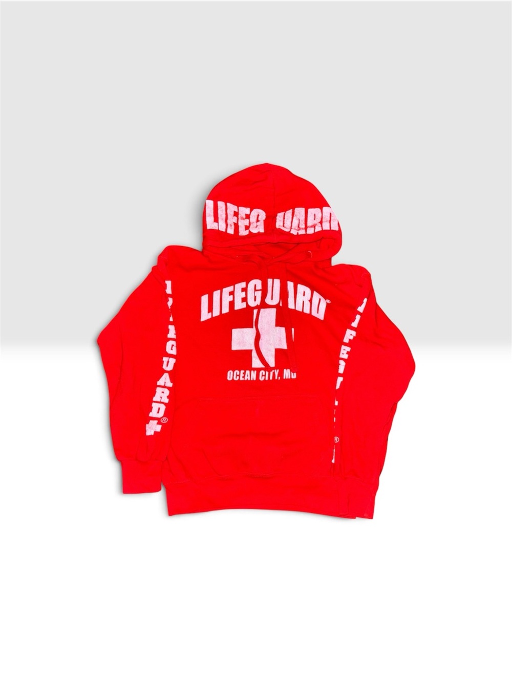Woman Red Lifeguard Hoodie - Branded Style
